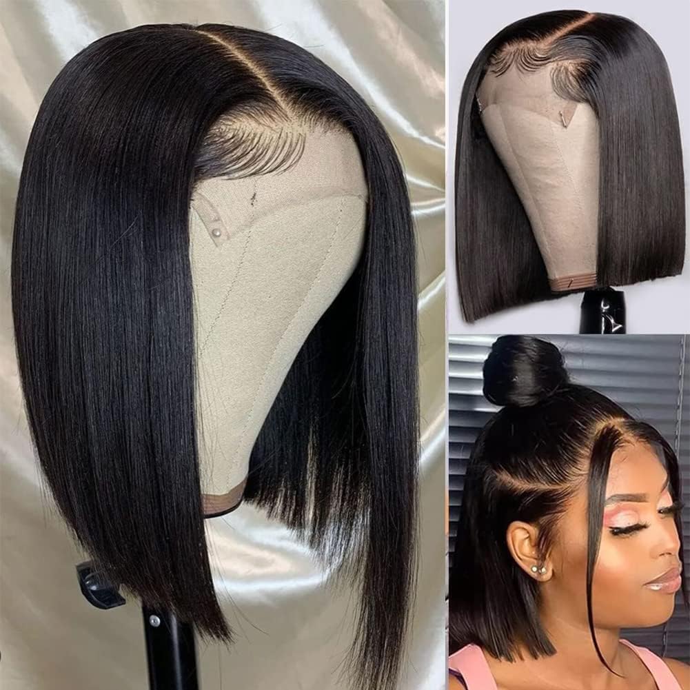 4x4 Glueless Straight Bob Wig