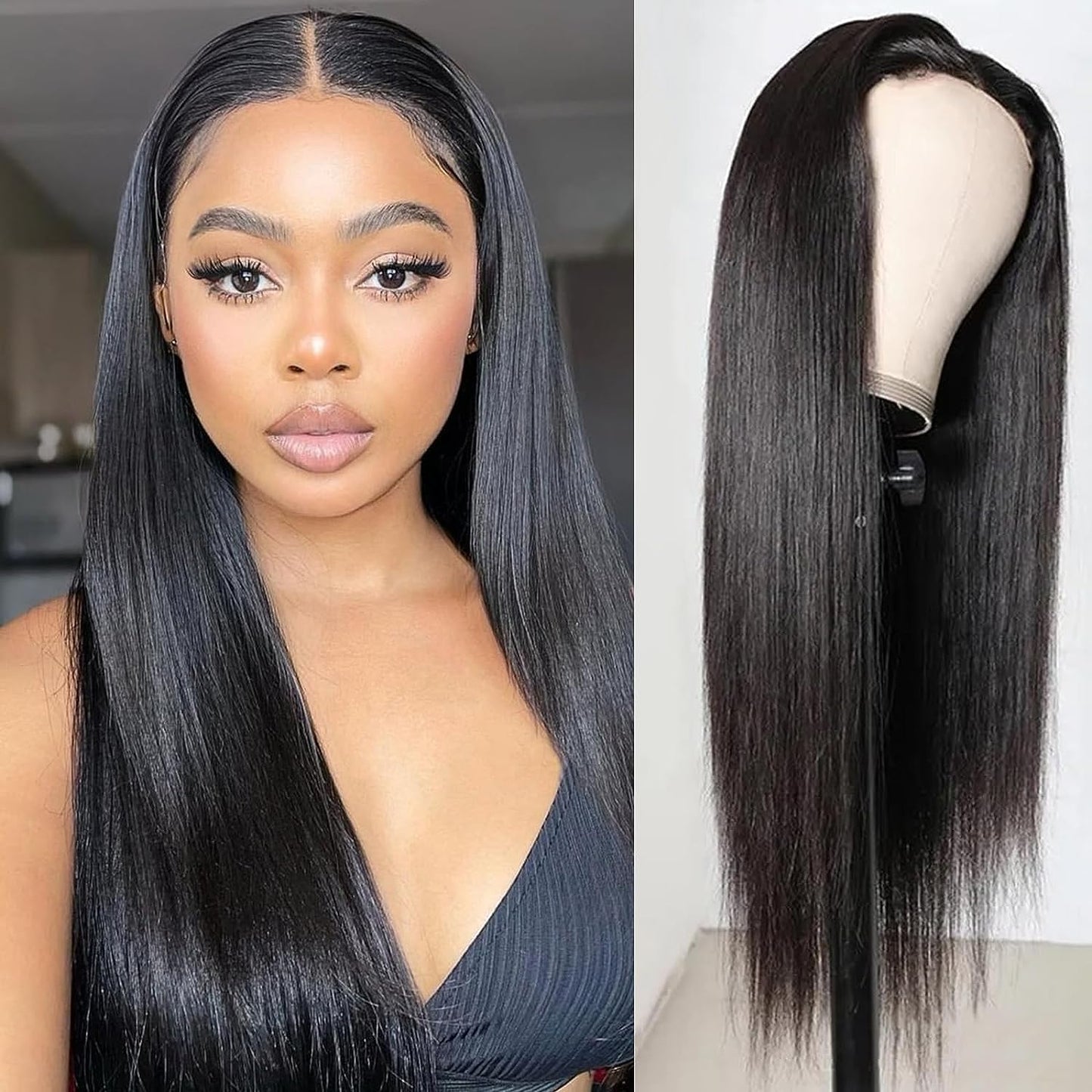 4x4 Straight Closure Wig