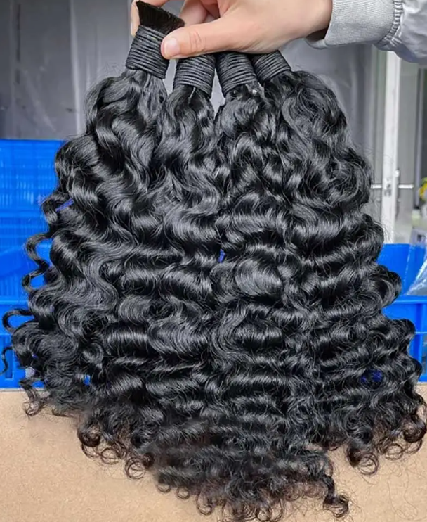 RAW BURMESE CURLY BULK HUMAN HAIR