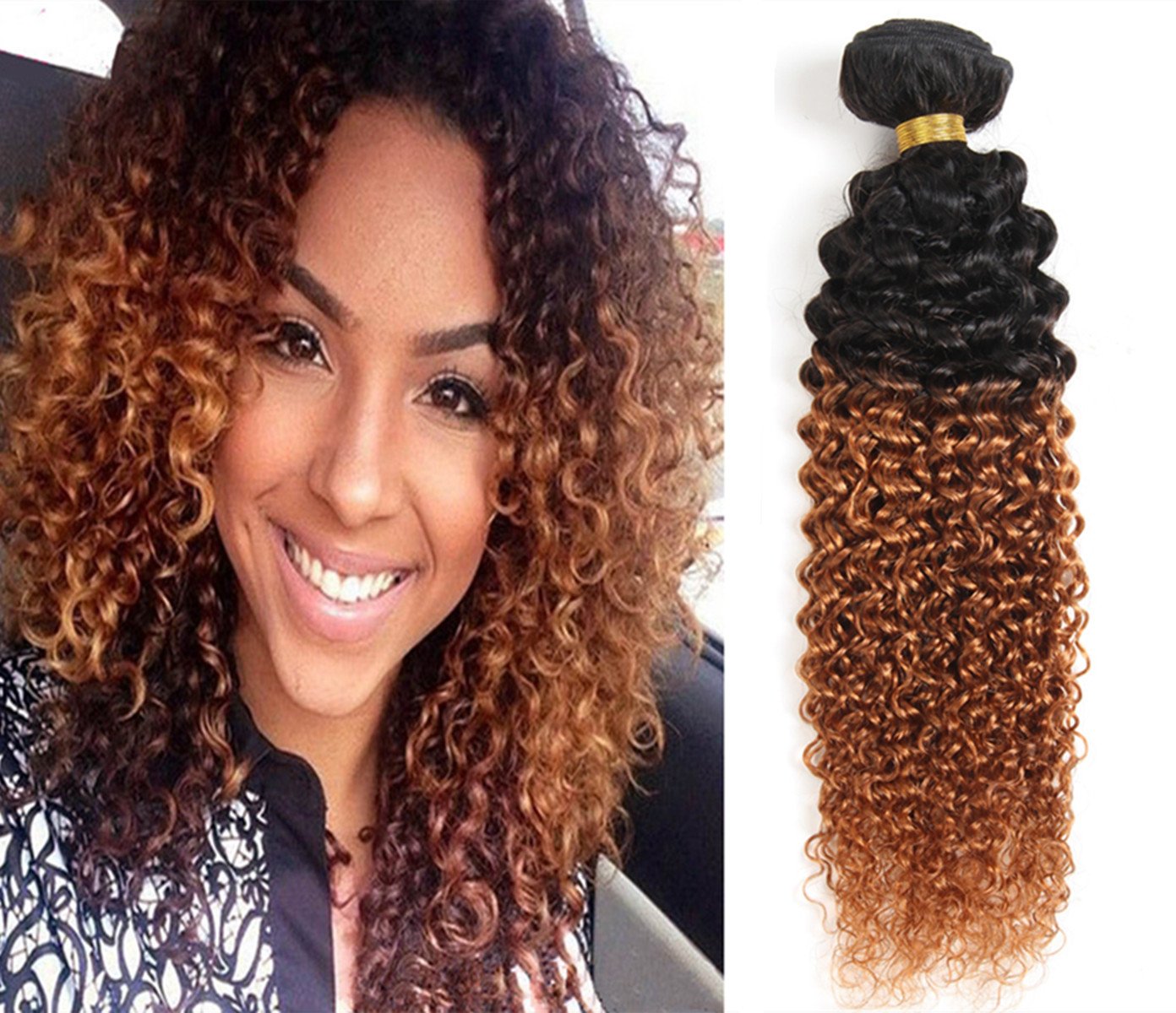 Jerry Curls Bundle - Two-tone Ombre T1B30